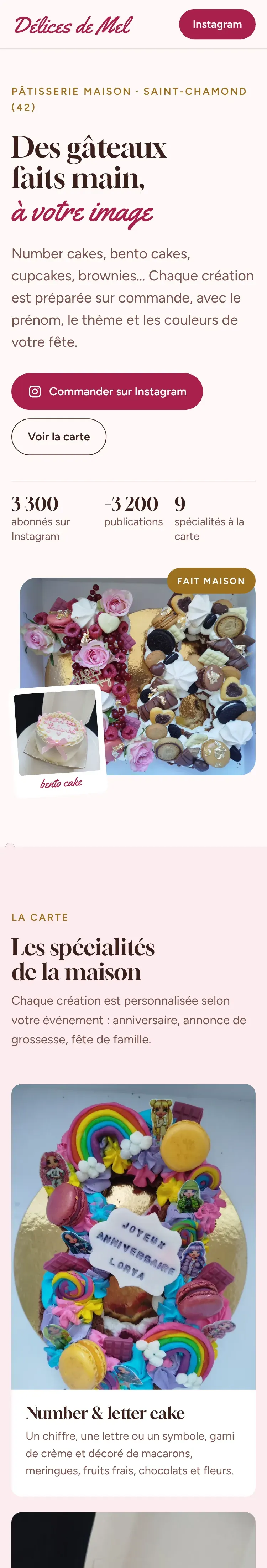 Site Délices de Mel sur téléphone